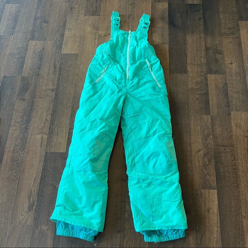 Teal girls snow overalls Champion 7/8